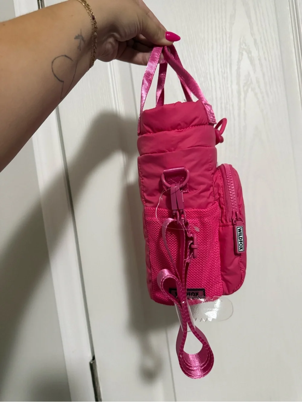 WILDFOX Hot Pink Nylon Drawstring Crossbody Bag for your Stanley’s!